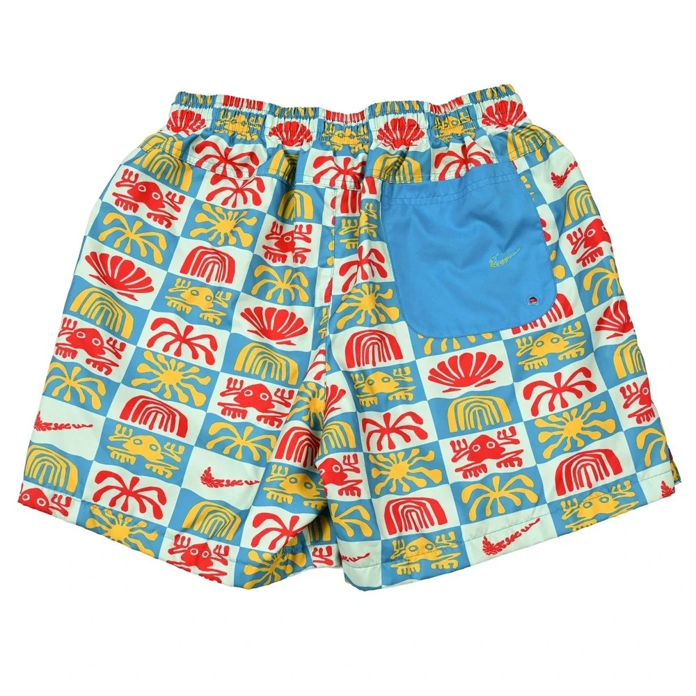 Nike‎ Sportswear Woven Flow Shorts Men's M Geometric Abstract Lined Beach Swim